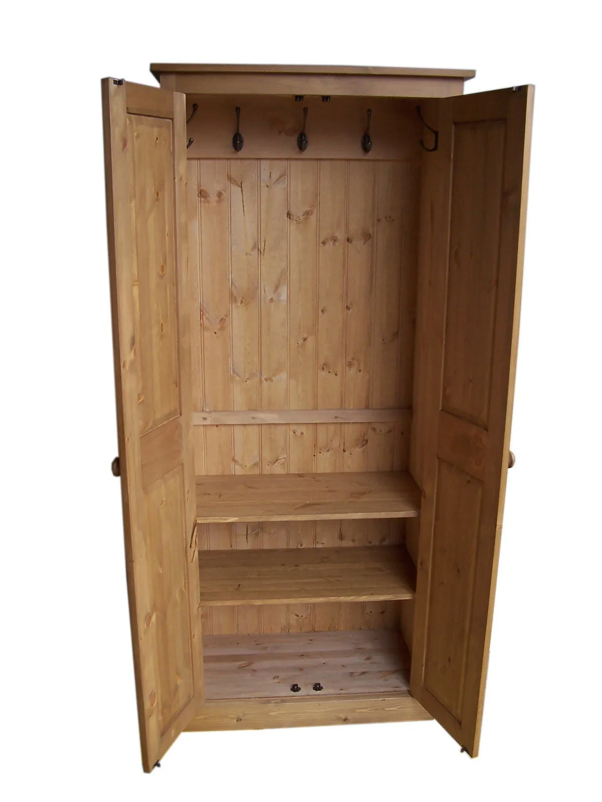 **2 Door Hallway, Utility, Cloak Room Storage Cupboard with Hooks and Shelves (40 cm deep) ALL  SIZE VARIATIONS