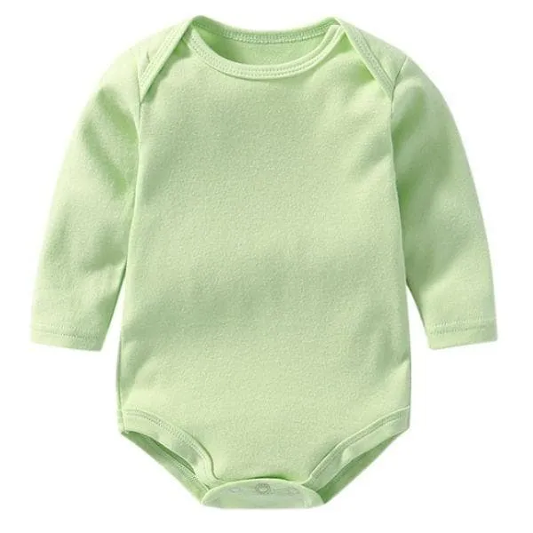 3 PACK of Plain Green Long Sleeve Bodysuit