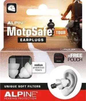 ALPINE MOTOSAFE earplugs Tour hearing protection for motorcyclists