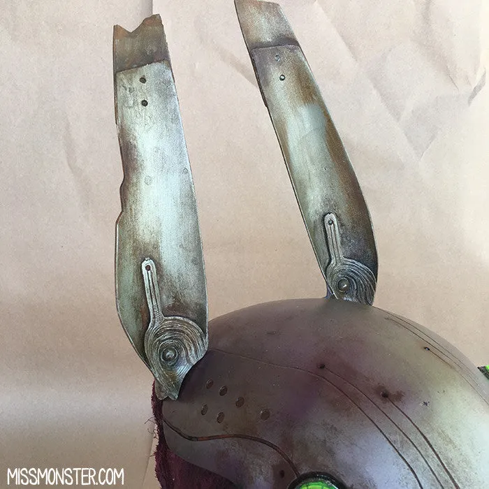 ANUBOT HEADDRESS- RUSTED IRON WITH LIGHT UP EYES