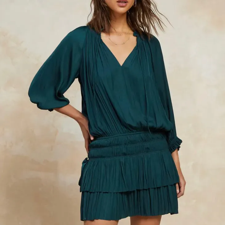 Aurelie Pleated Dress