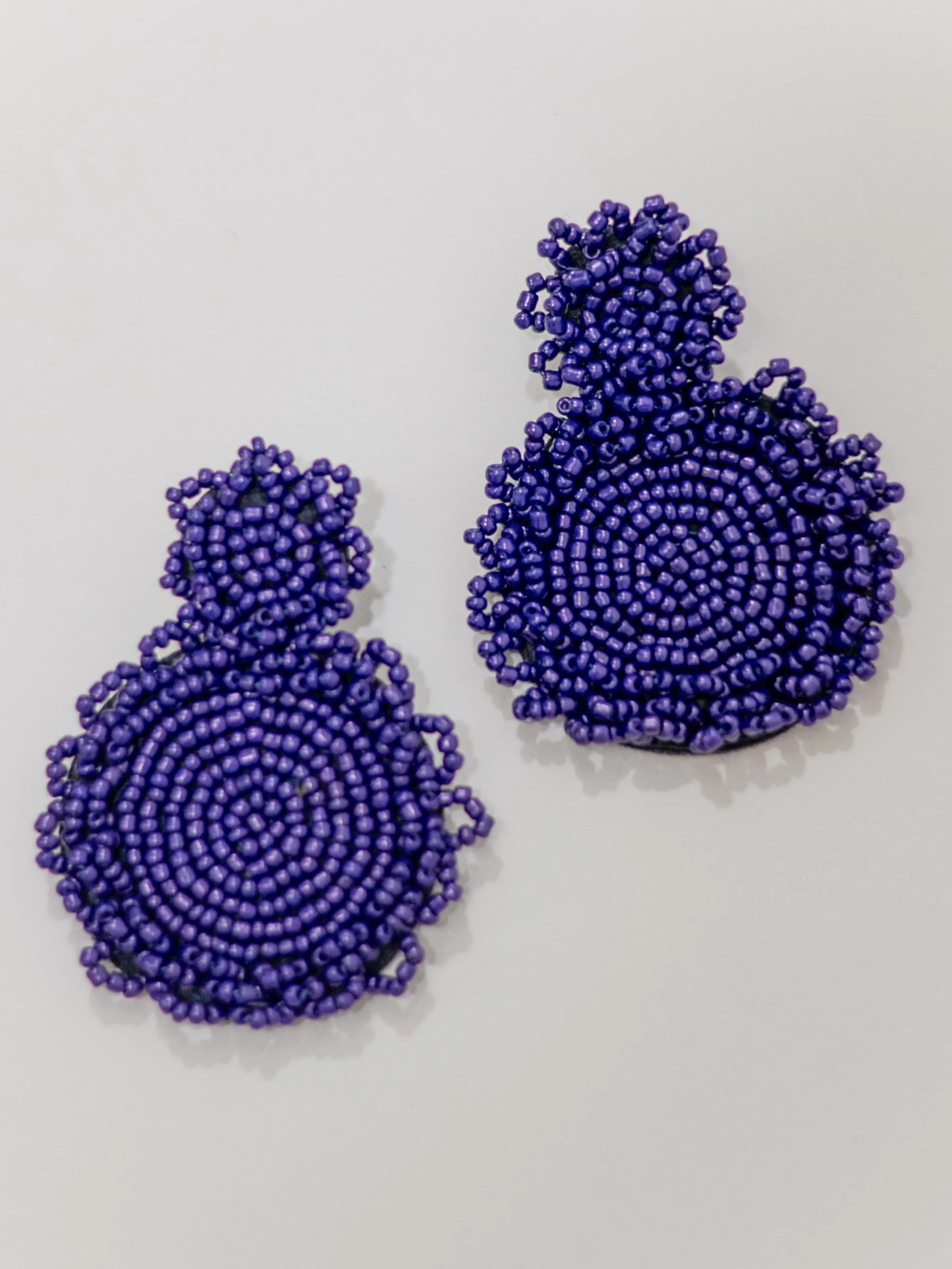 Beaded Double Circle Earrings