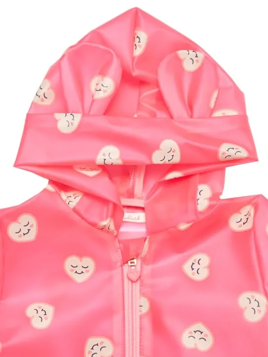 Billieblush   Heart print tech raincoat 