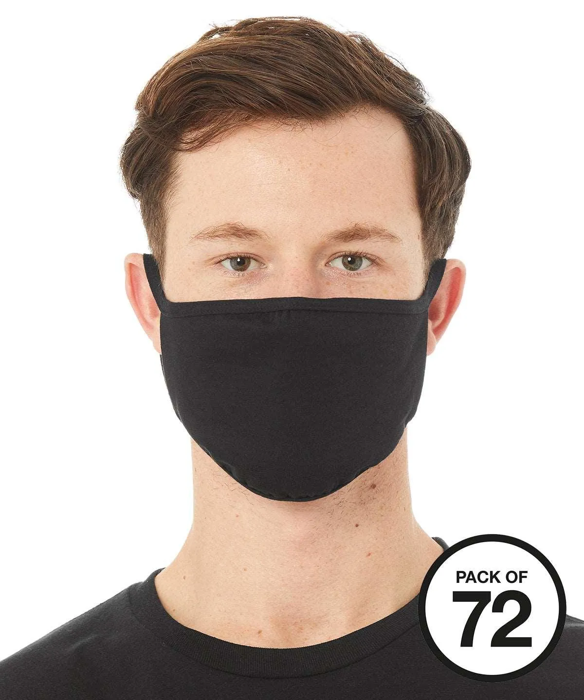 Black - 2-ply reusable face mask (Pack of 72)