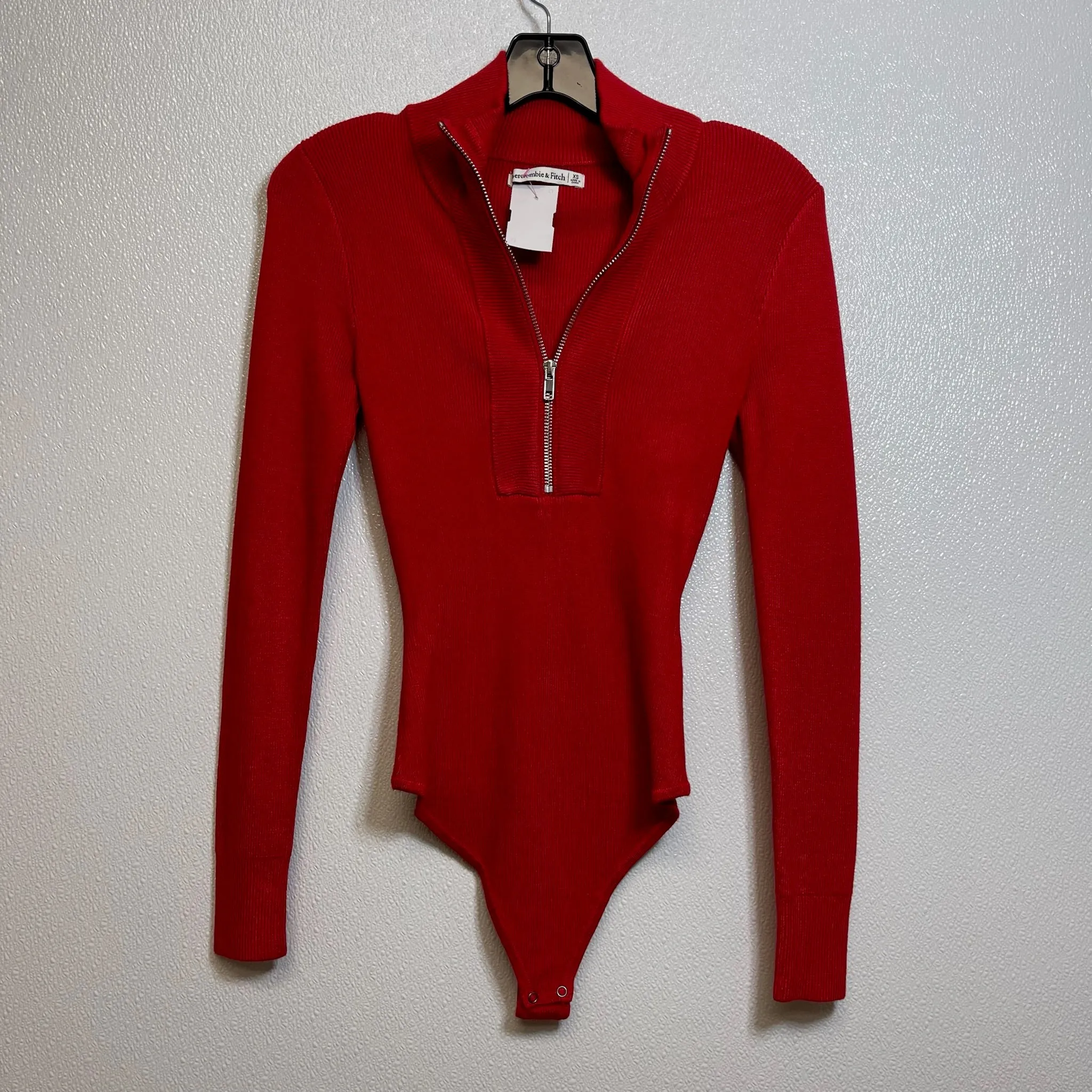 Bodysuit By Abercrombie And Fitch In Red, Size: Xs