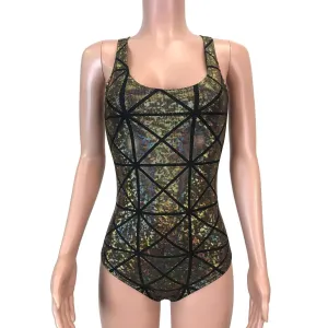 Bodysuit - Gold Glass Pane Holographic