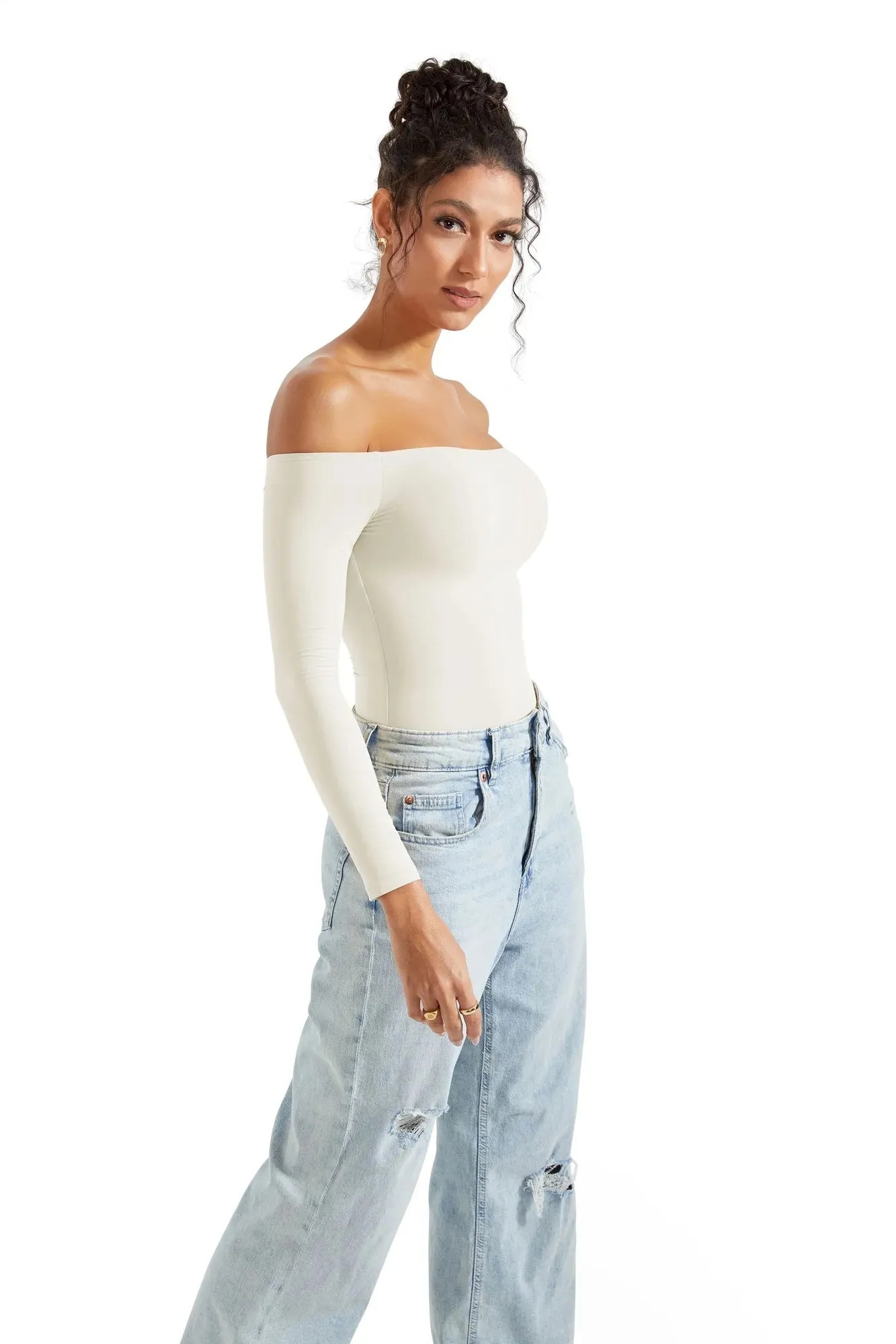 Buttery Soft Off Shoulder Bodysuit - Long Sleeve