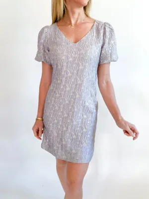 Cali Jacquard Mini Dress - Dusty Lilac