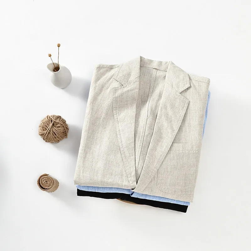 Casual Linen Suit Thin Jacket