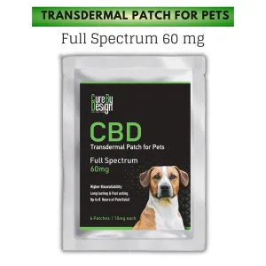 Cure By Design- CBD Transdermal Patch for Pets Full Spectrum 60mg