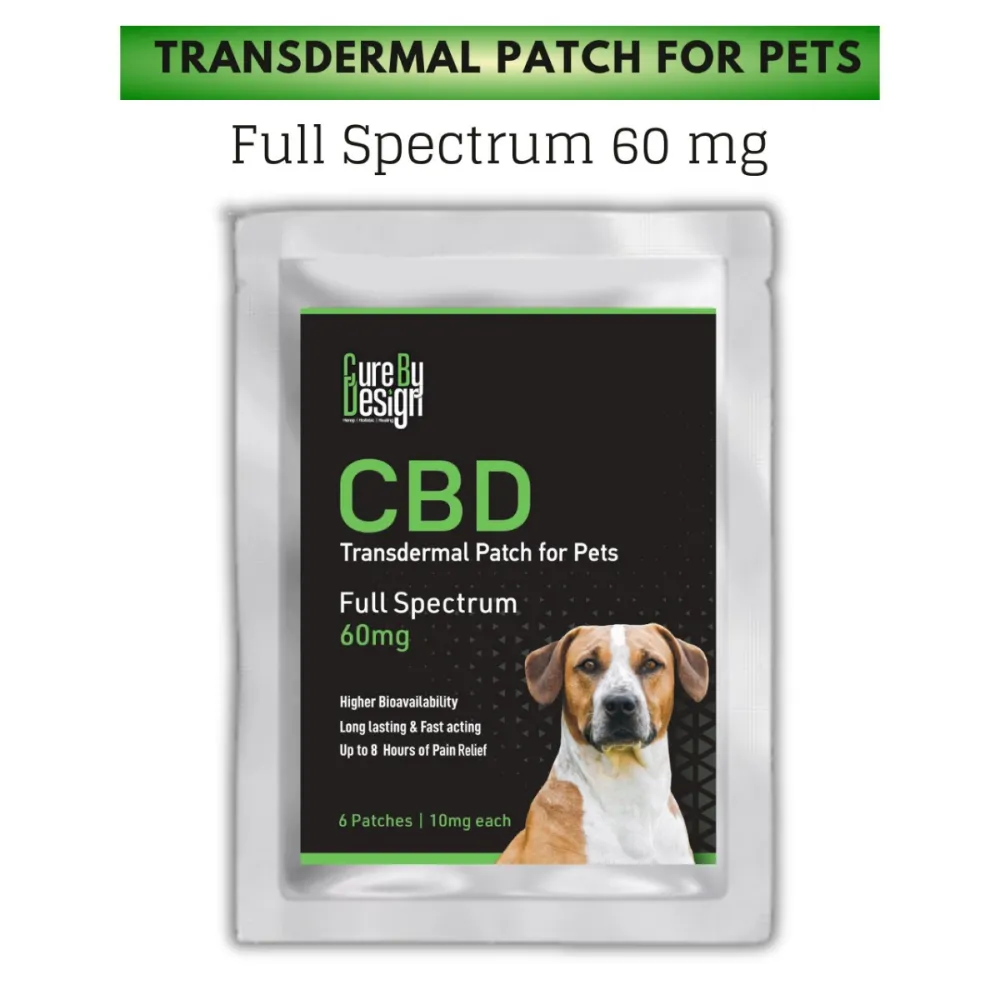 Cure By Design Full Spectrum Transdermal Patch Full Spectrum for Dogs and Cats