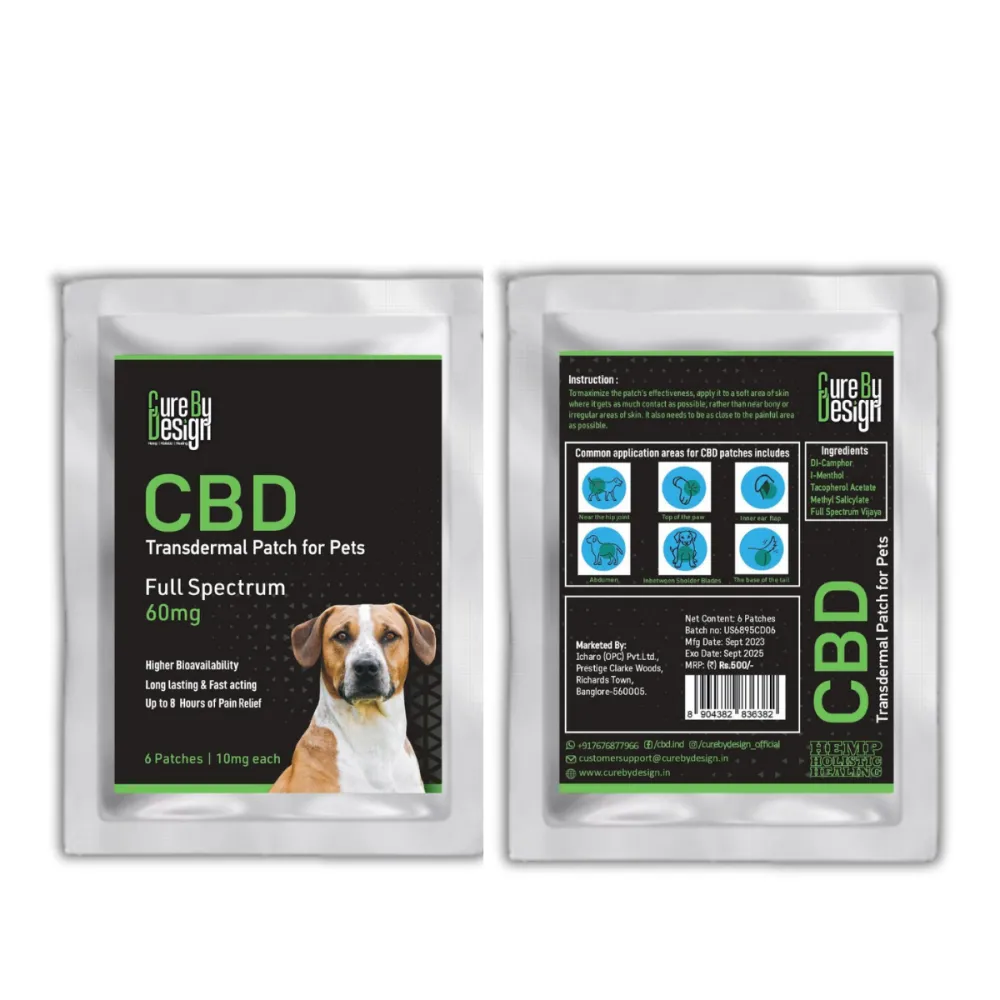 Cure By Design Full Spectrum Transdermal Patch Full Spectrum for Dogs and Cats