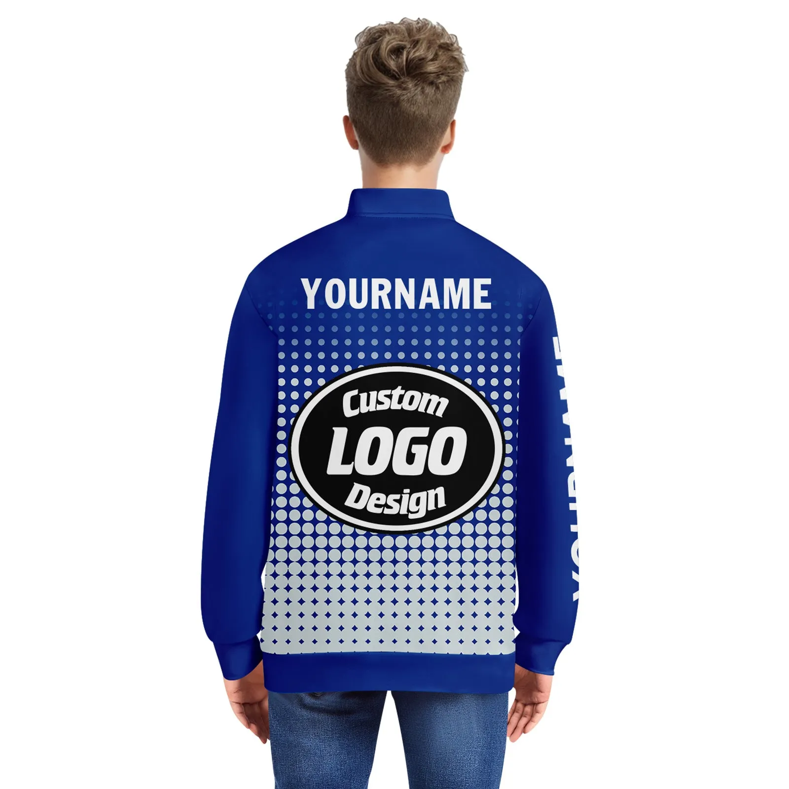 Custom Jacket Bomber Full-Snap Varsity Letterman Personalized Jacket PR092-D020346-2