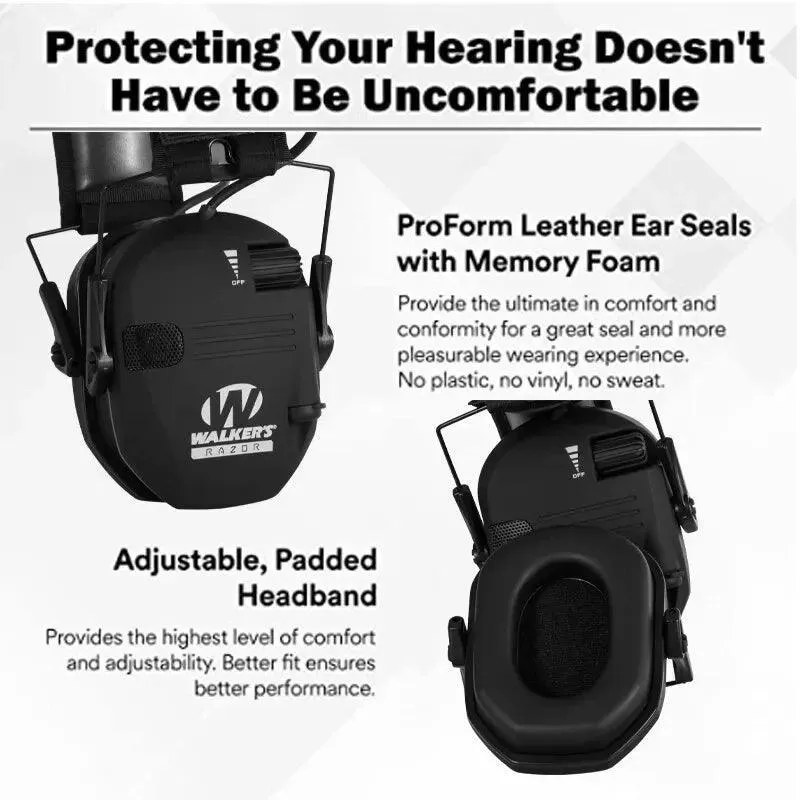 Customizable Electronic Hearing Protection Earmuffs for Shooters and Hunters