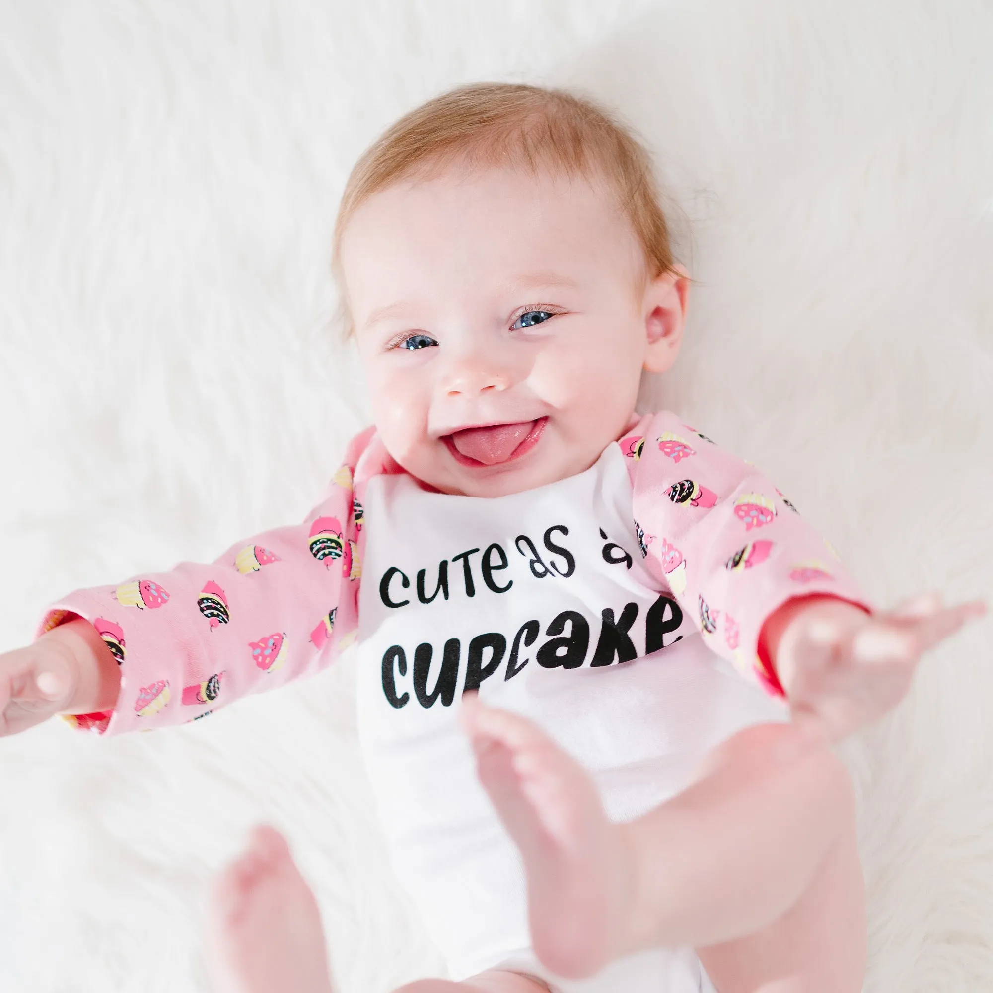 Cute as a Cupcake Pink Bodysuit & Pants Set