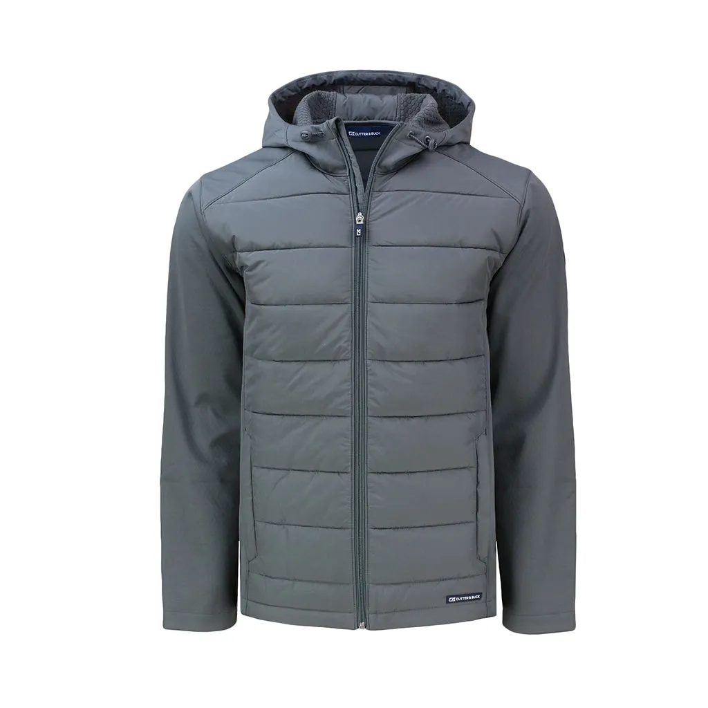 Cutter & Buck Evoke Hybrid Eco Softshell Recycled Full Zip Mens Hooded Jacket