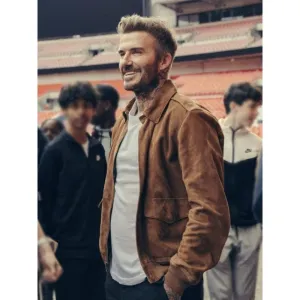 David Beckham Suede Leather Jacket