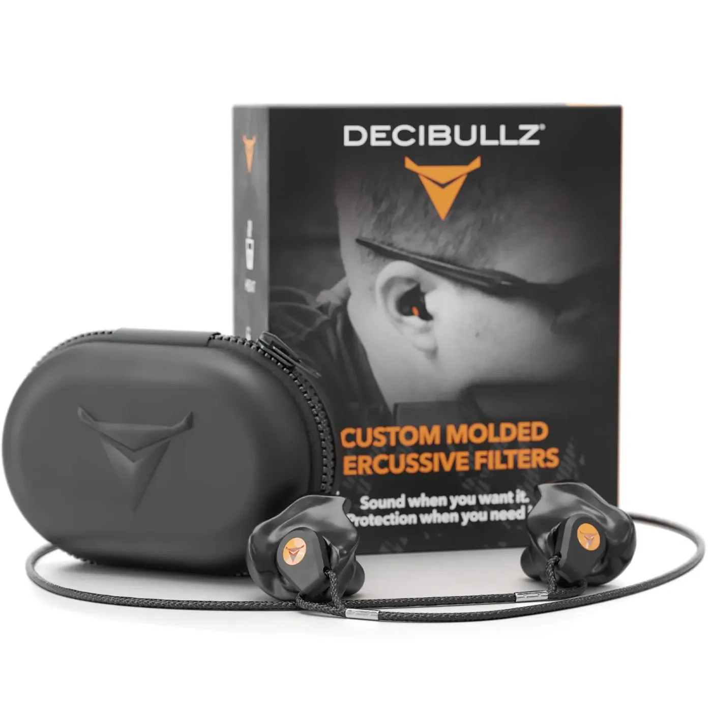 Decibullz Custom Moldable Ear Plugs for Shooting/Percussive Hearing Protection