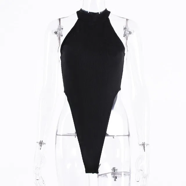 Doll High cut mock neck fashion bodysuit