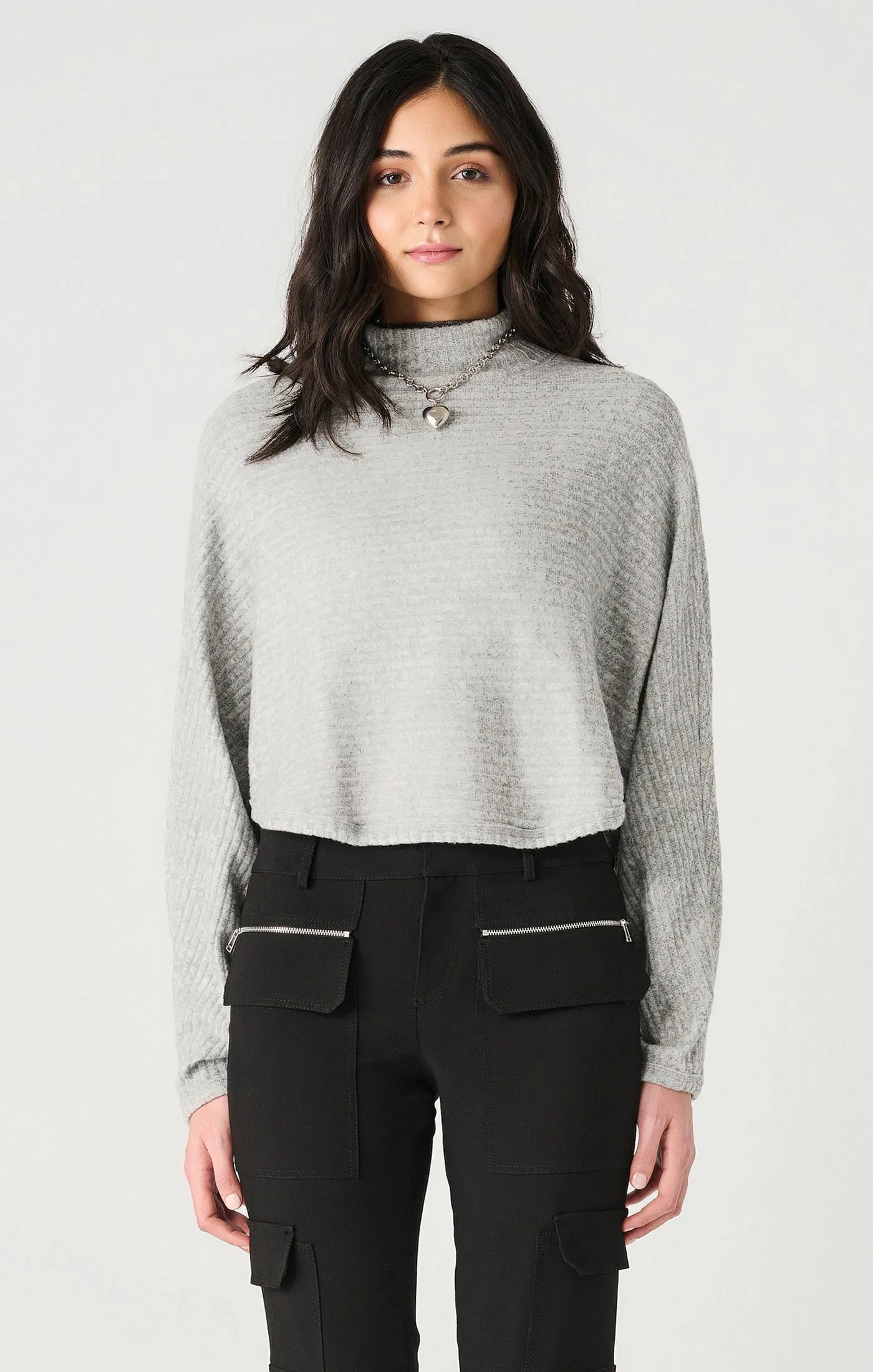 Dolman Slv Soft Ribbed Turtleneck