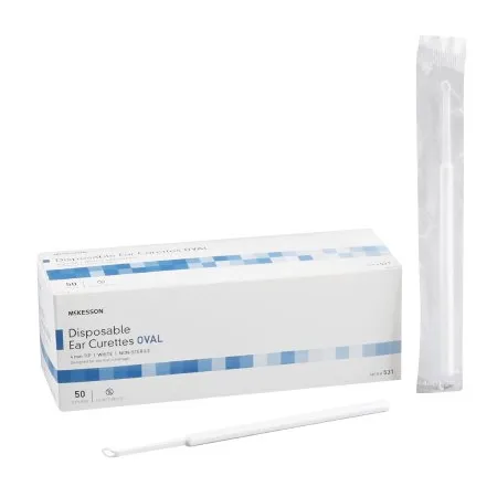 Ear Curette with Grooves 4 mm Oval Tip, 50/Box
