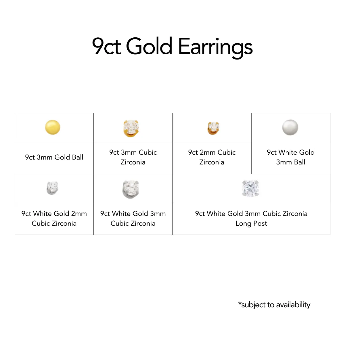 Ear Piercing - 9ct Gold (Single)