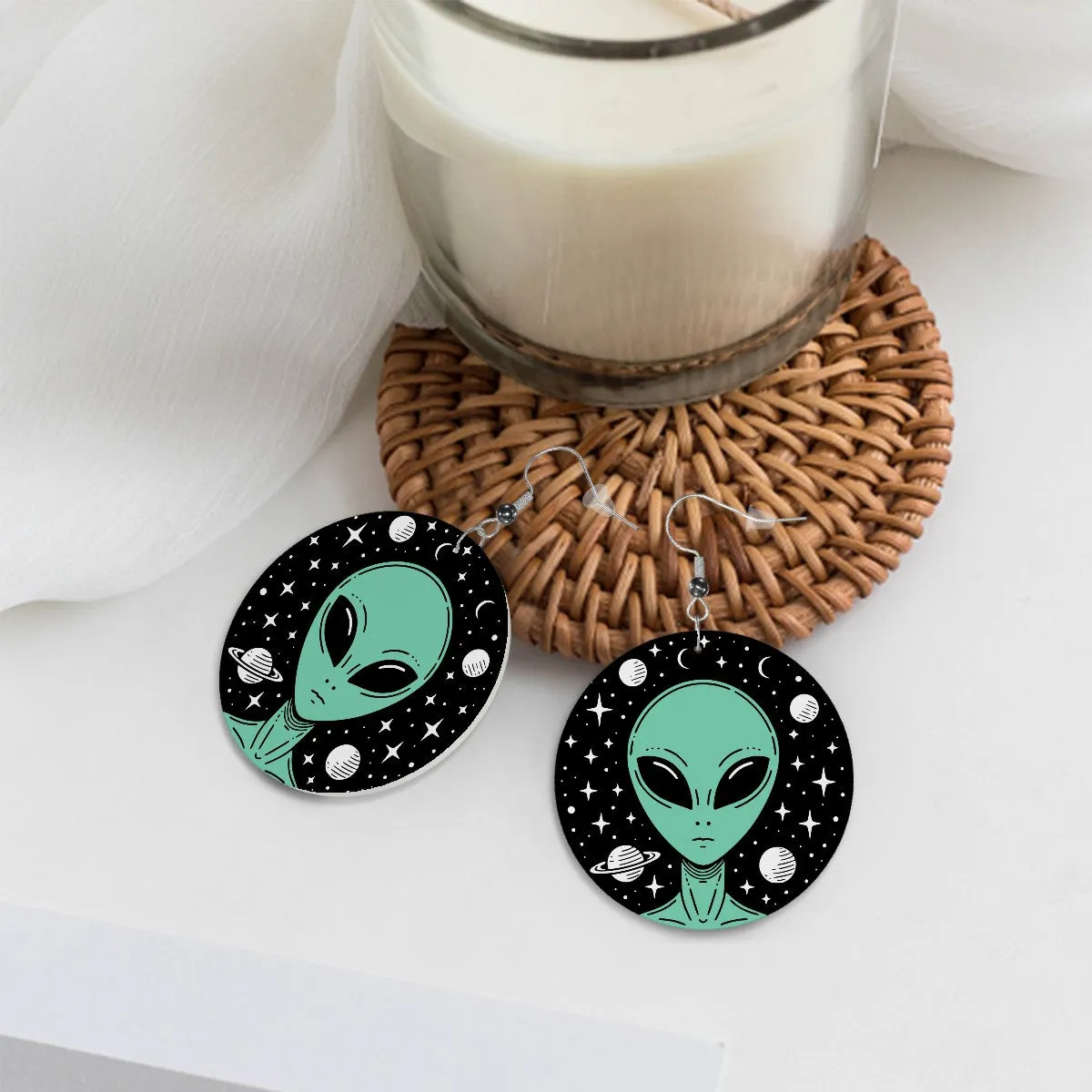 E.T Circle Drop Earrings