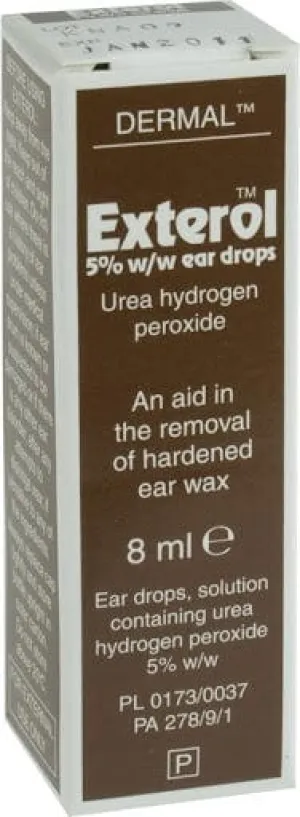 Exterol Ear Drops ~ Hardened ear wax (8ml)