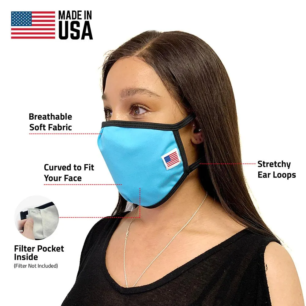 Face Masks Packs Reusable Double Layer Washable Made in USA Wholesale Bulk