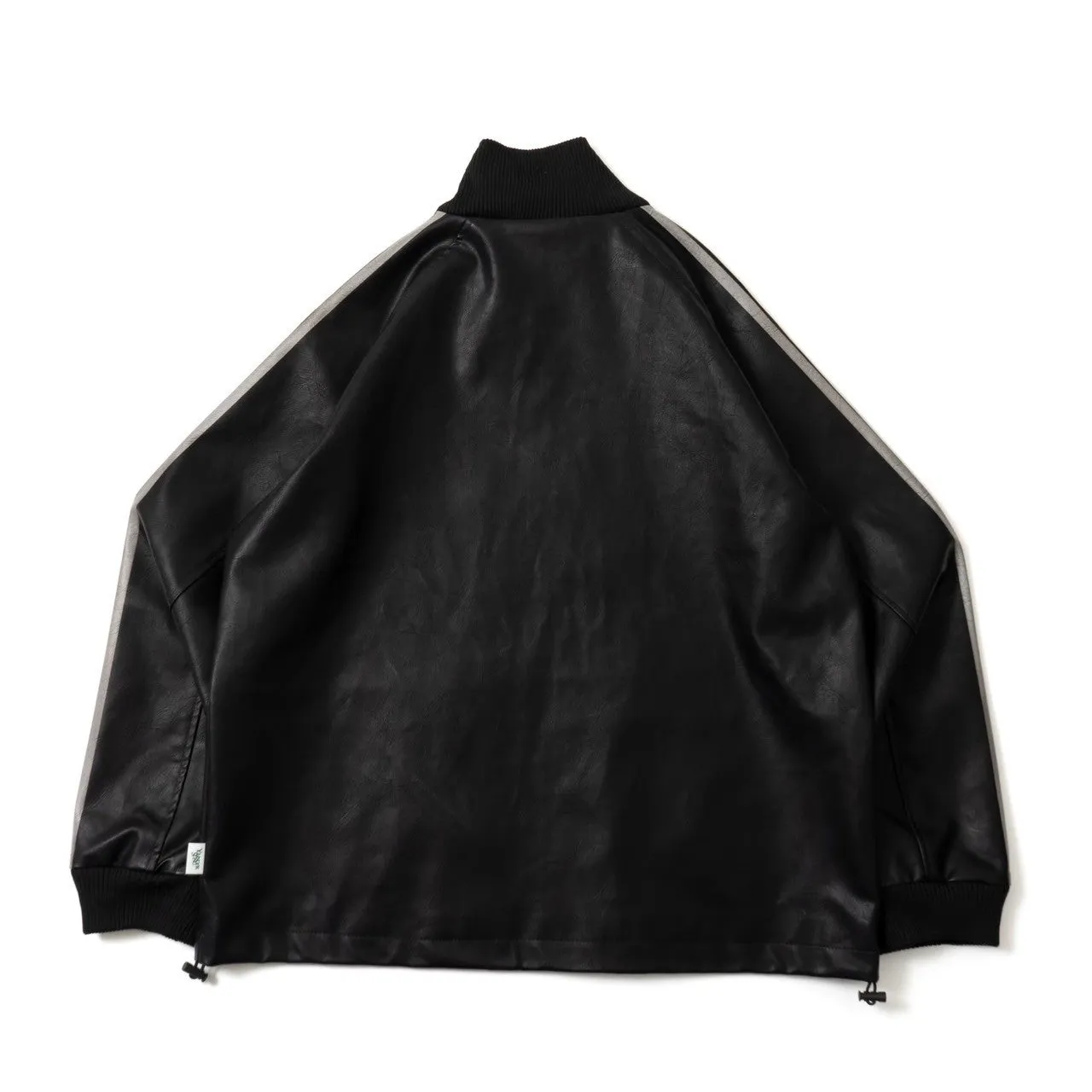 fake leather track jacket