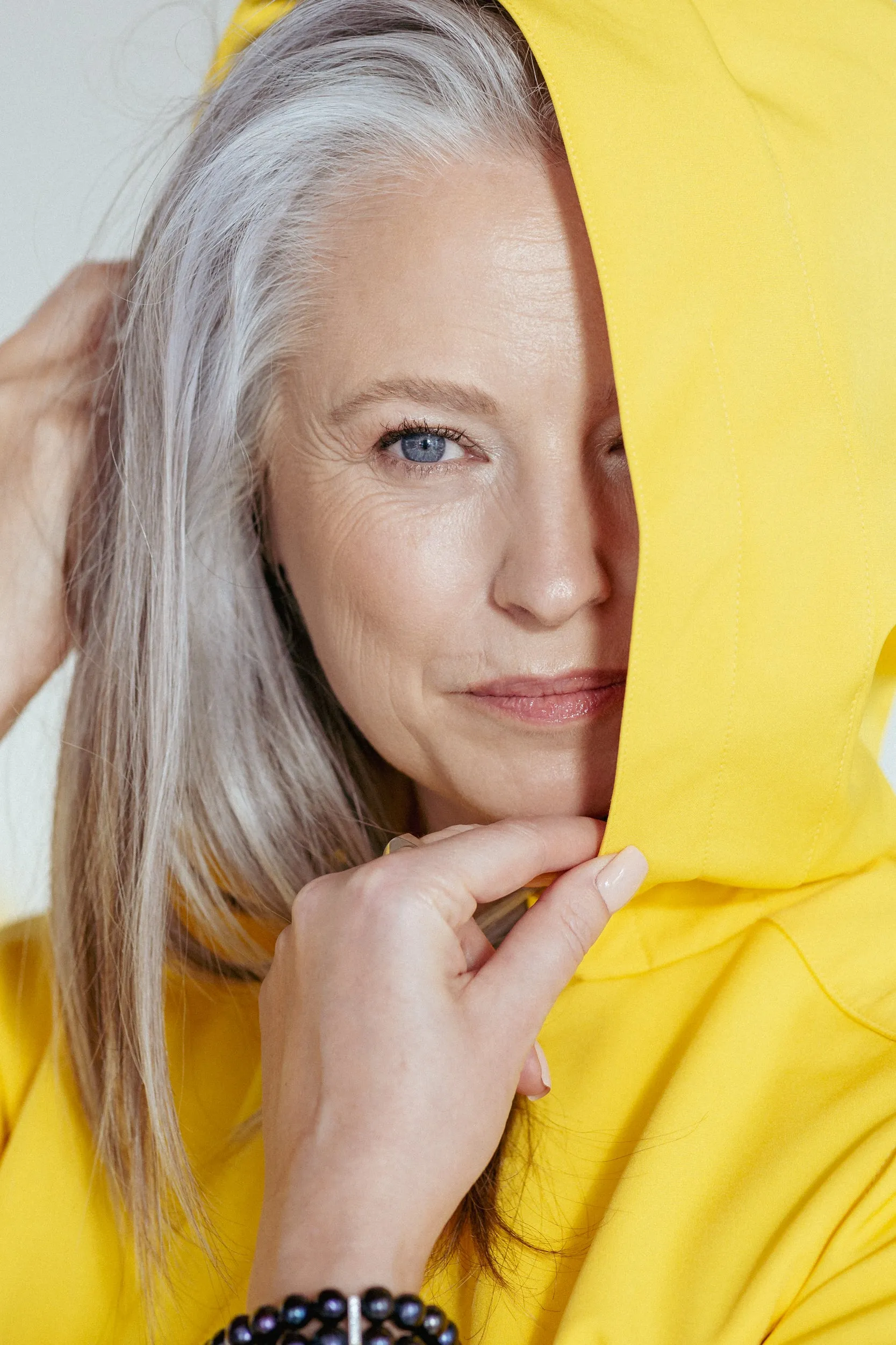 Fitted and Flared Coat with Full Circle Skirt in Bright Yellow | 'Yellow Sun'