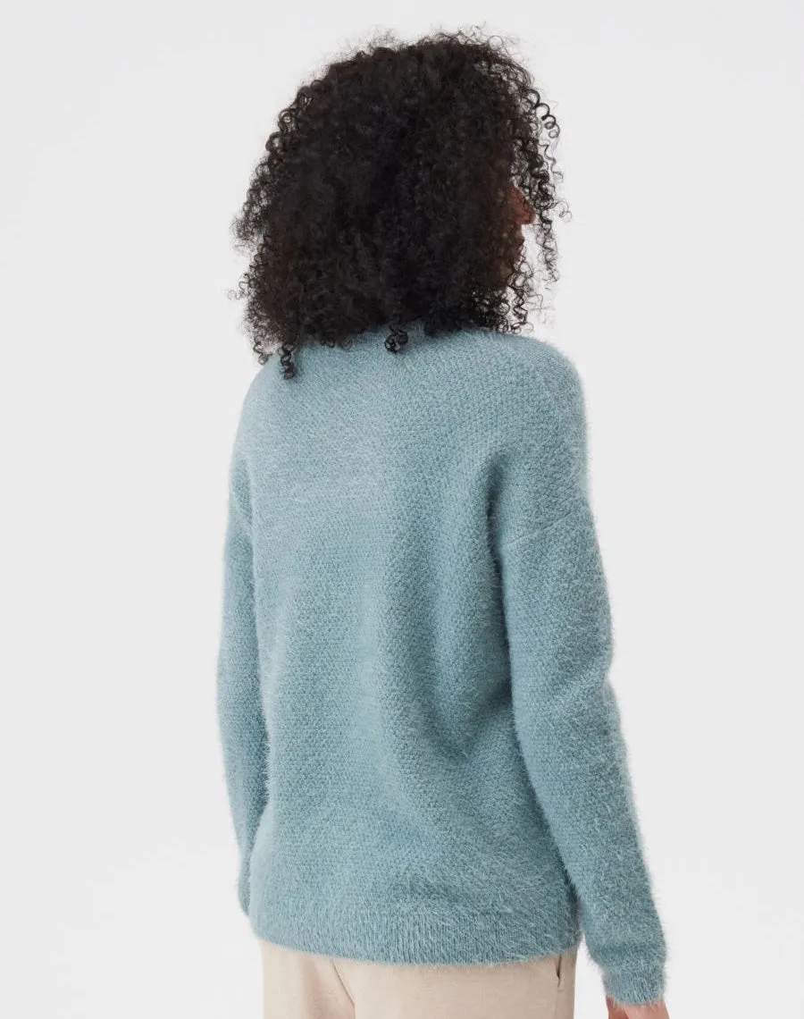 Foldover turtleneck jumper