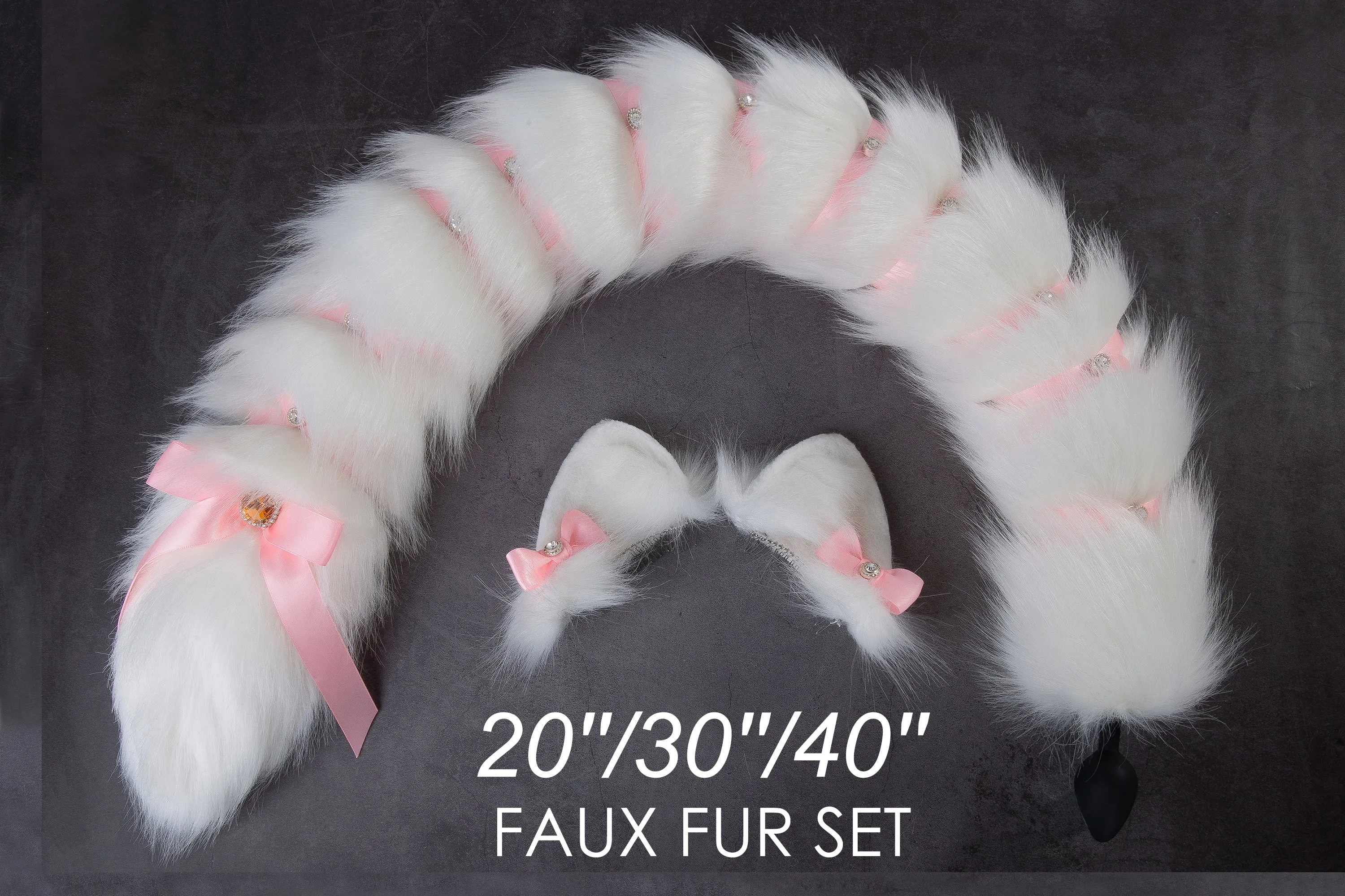 fox tail butt plug with tail buttplug couple sex toy fox tail plug and ear bdsm tail fox ear and tail anal plug anime cosplay neko