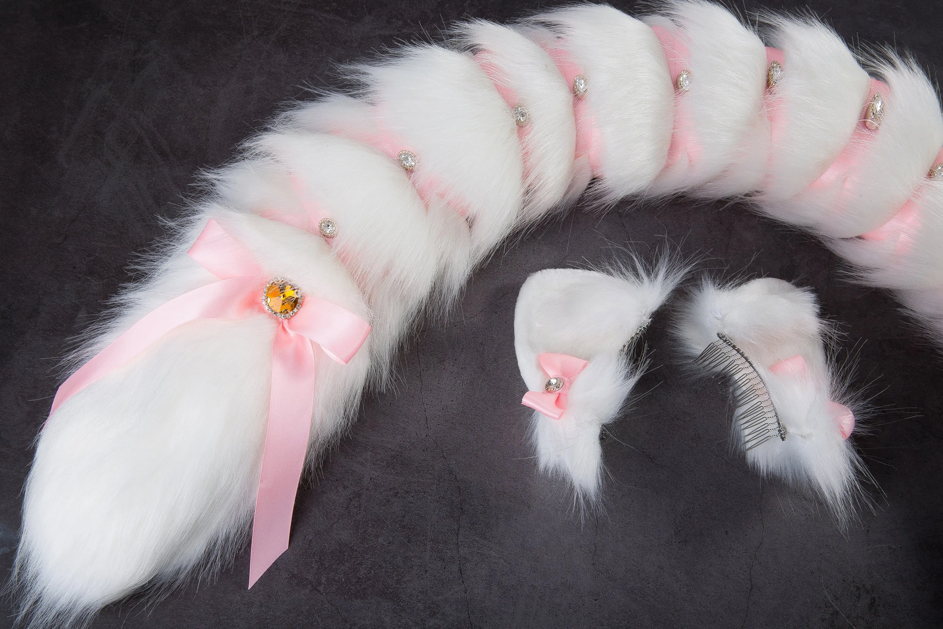 fox tail butt plug with tail buttplug couple sex toy fox tail plug and ear bdsm tail fox ear and tail anal plug anime cosplay neko