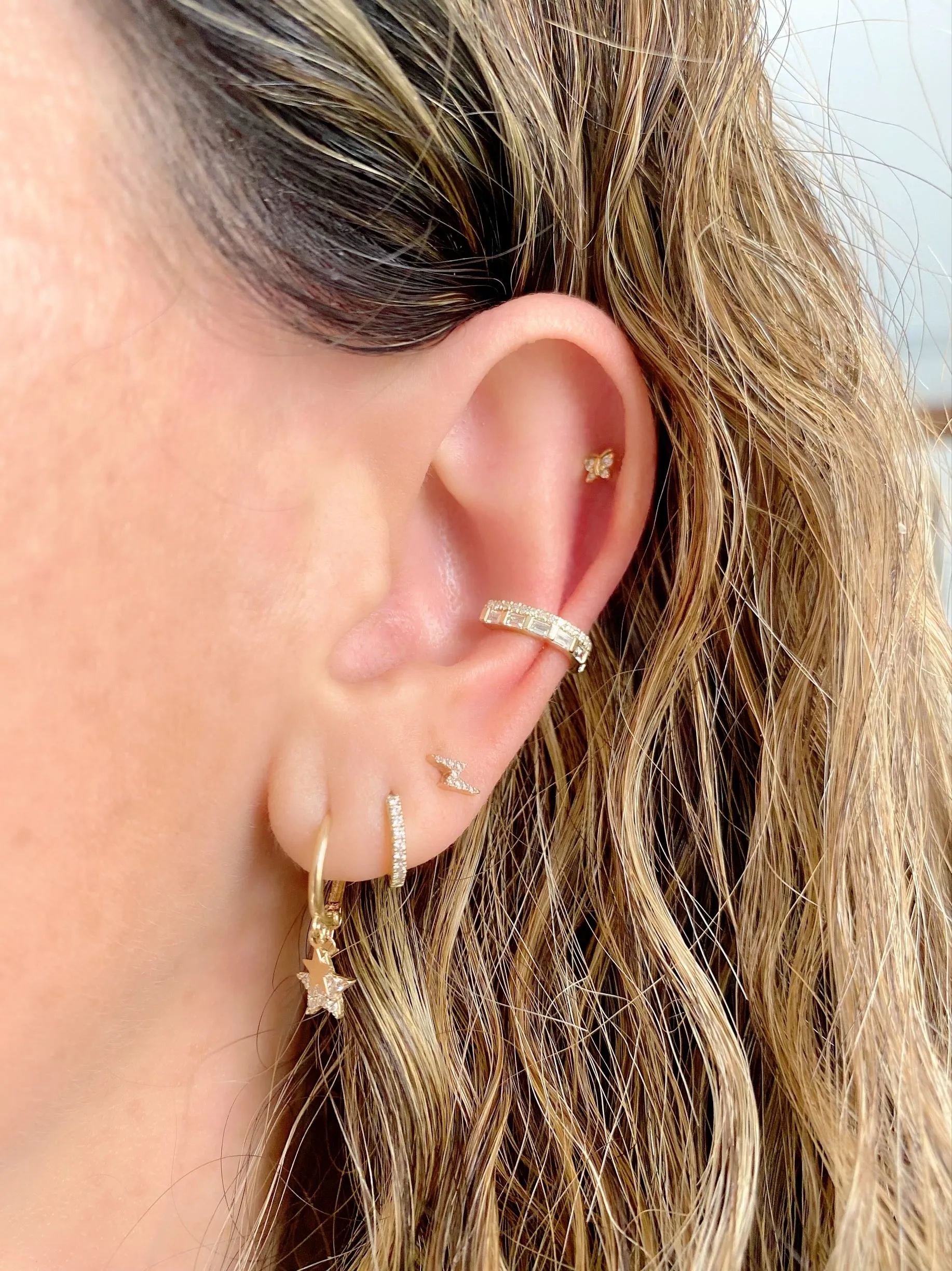 Gold Diamond Ear Cuff