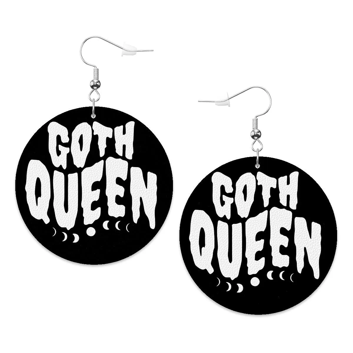 Goth Queen Circle Drop Earrings