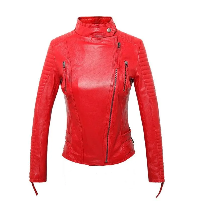 Grandeur 100% Real Sheepskin Coat Female Genuine Leather Jacket