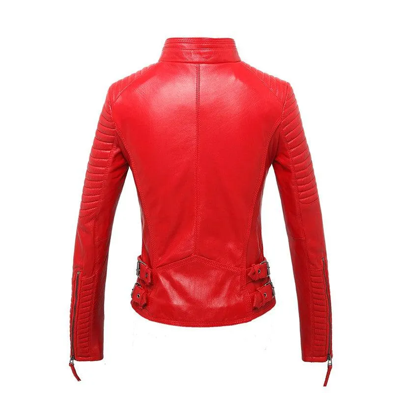 Grandeur 100% Real Sheepskin Coat Female Genuine Leather Jacket