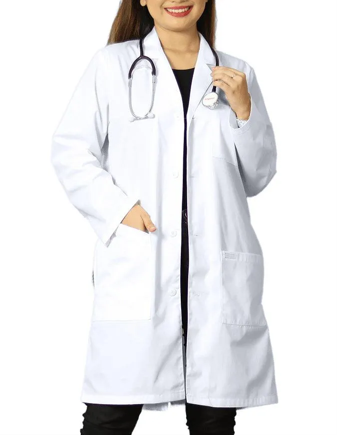 Heedfit Unisex Multi Pockets Premium White Lab Coat