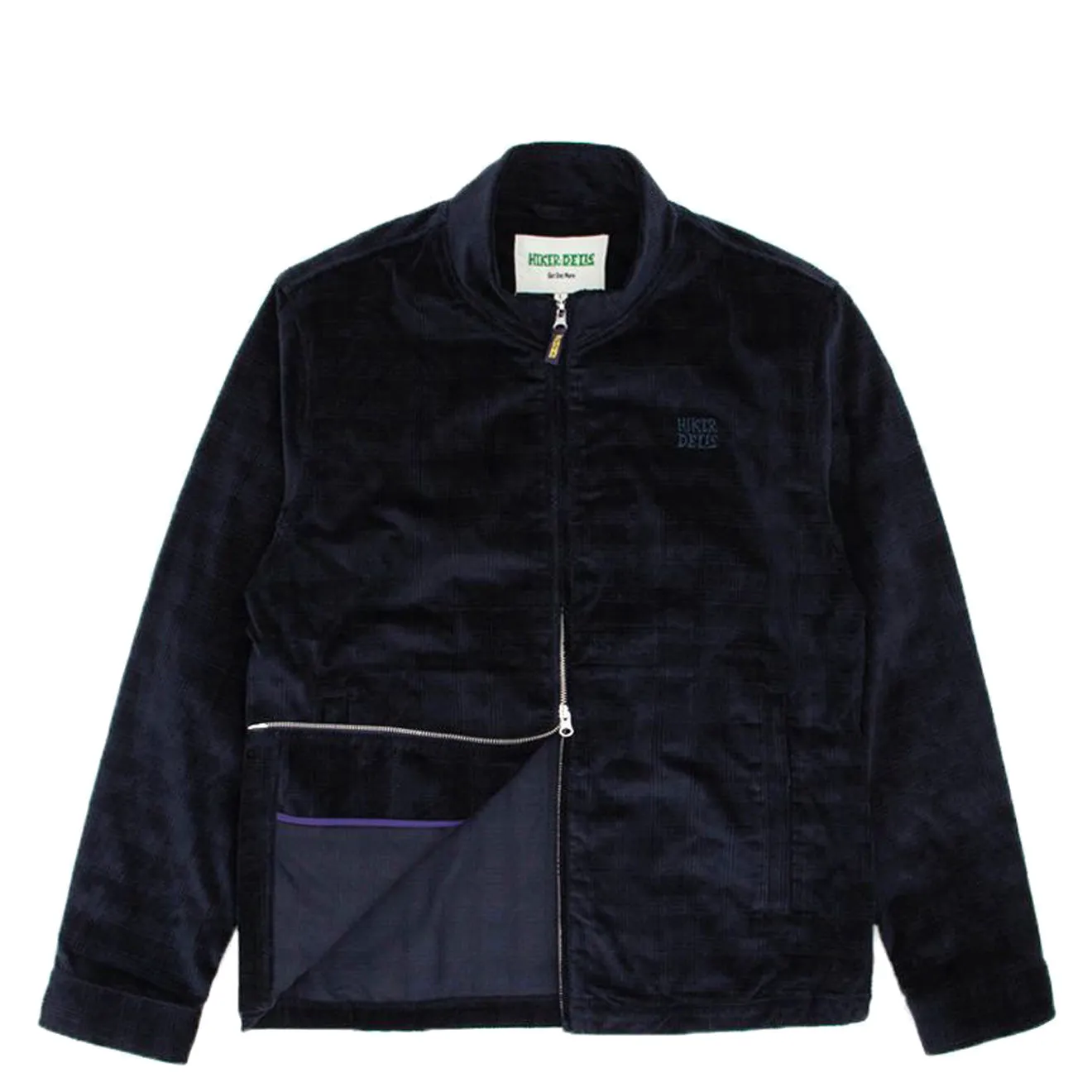 Hikerdelic Plaid Corduroy Track Jacket Navy