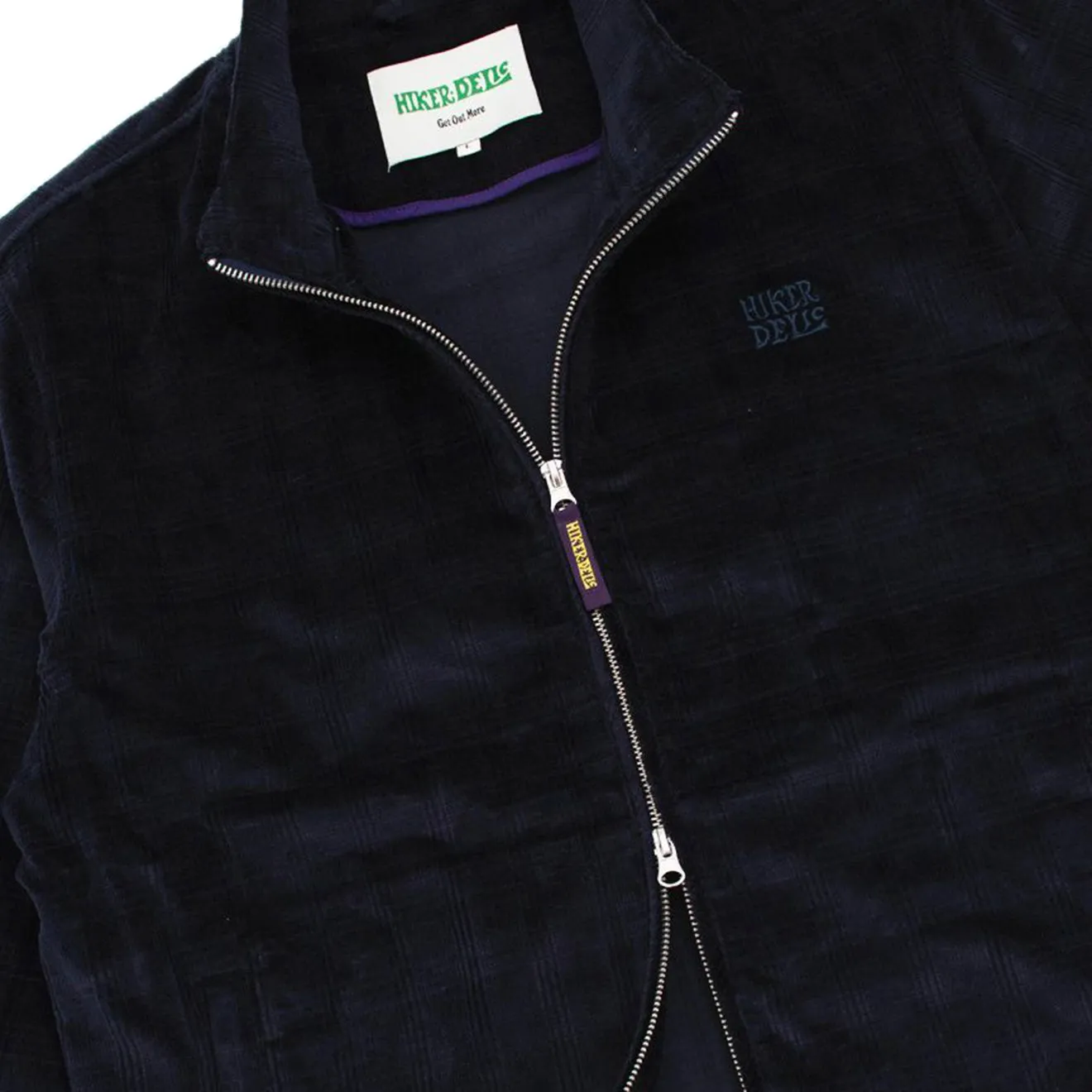 Hikerdelic Plaid Corduroy Track Jacket Navy