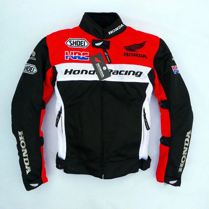 Honda Motorcycle Jacket- men's anti fall motorcycle rider racing suit, motorcycle rally suit, breathable and thin style