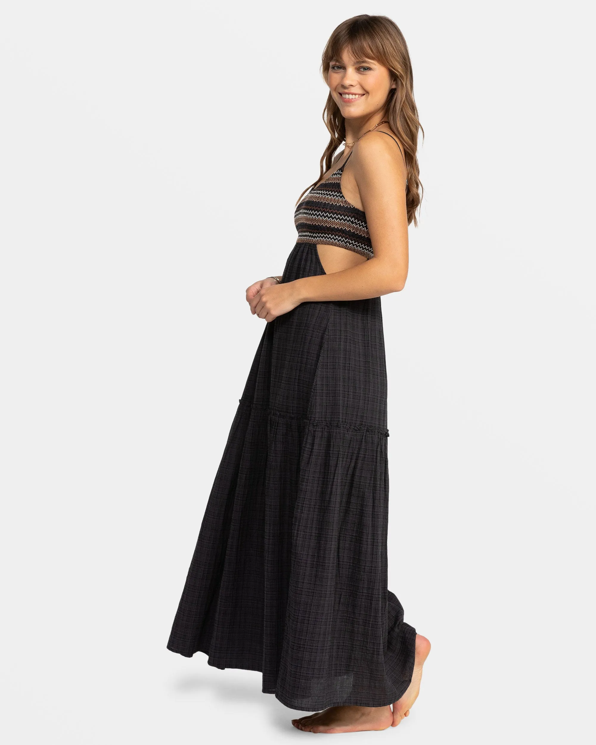 Hot Tropics Flowy Maxi Dress - Phantom