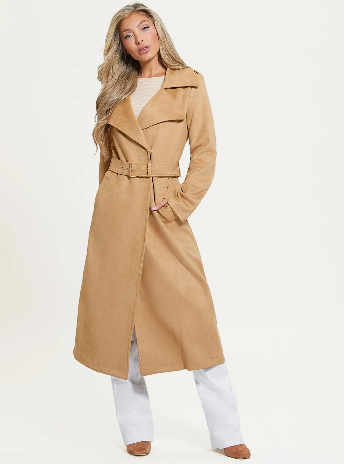 Khaki Tan Baraa Trench Coat