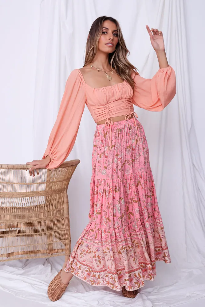 Kore Maxi Skirt Pink