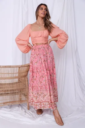 Kore Maxi Skirt Pink