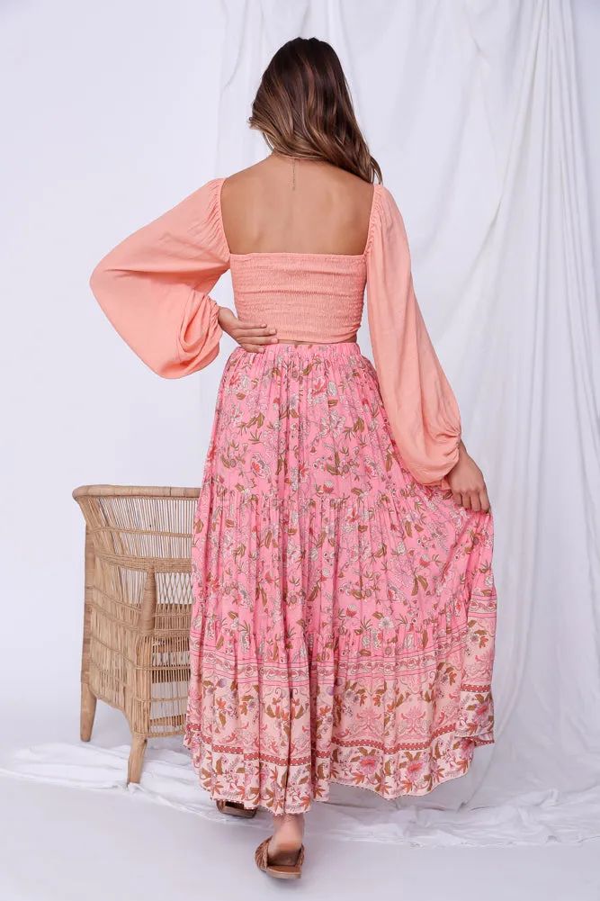 Kore Maxi Skirt Pink