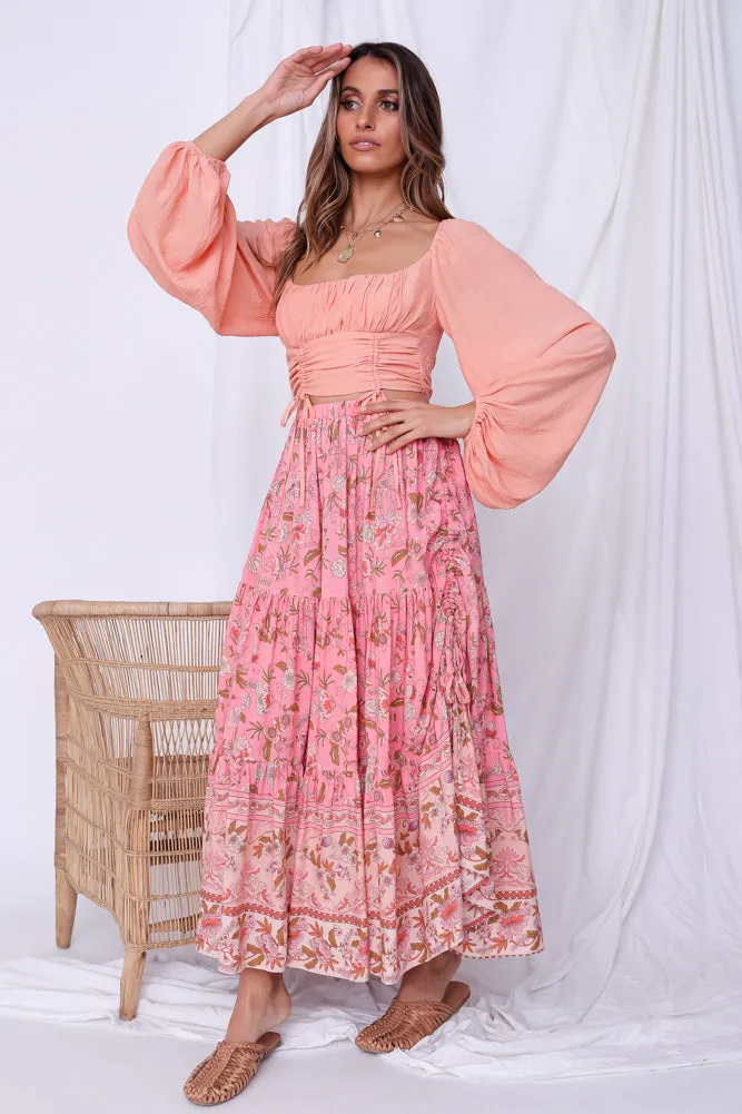 Kore Maxi Skirt Pink