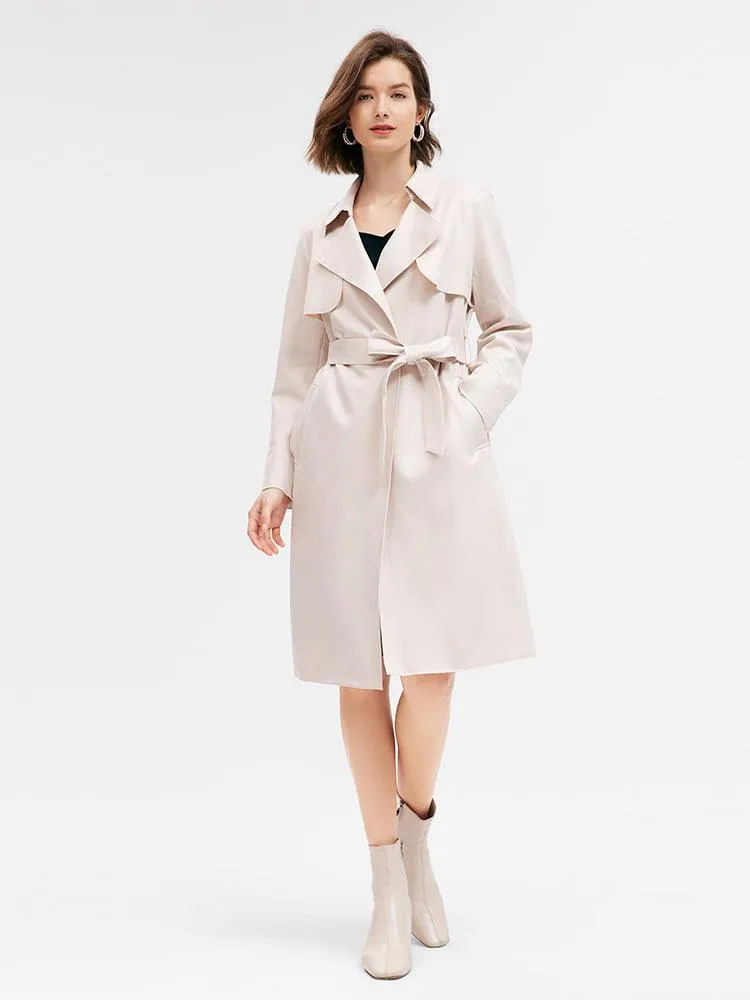 Lace-Up Trench Coat