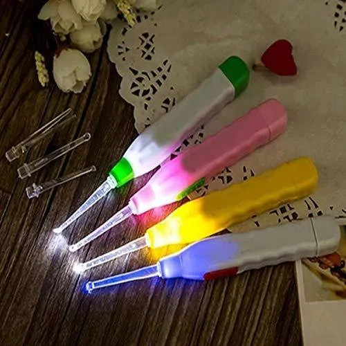 LED Flashlight Earpick for Ear wax remover and cleaner Ear cleaning tools for kids and adults Baby Safe